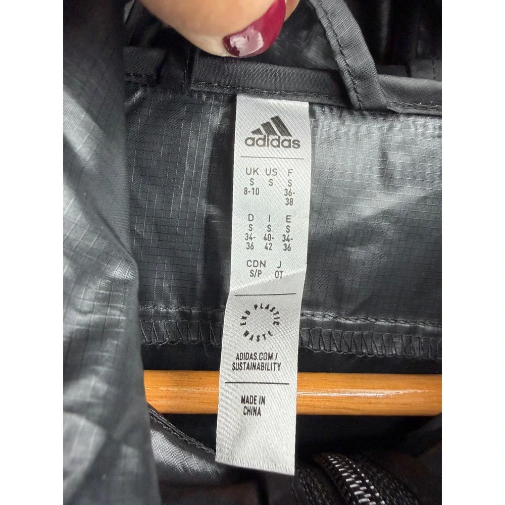 Adidas Wind.RDY Windbreaker Jacket Women S Black Ripstop Hooded HD9340